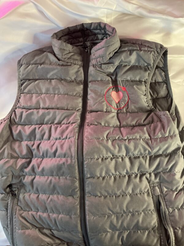 Grey puffer vest