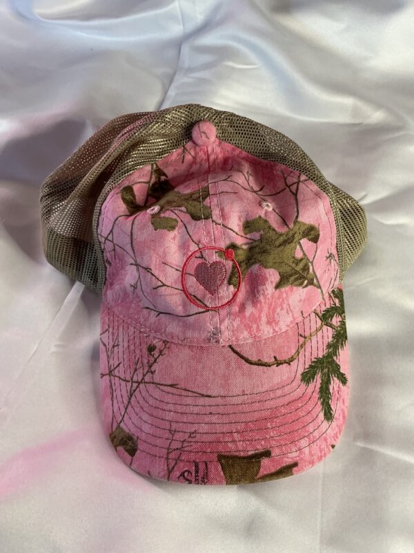 Pink woods youth cap